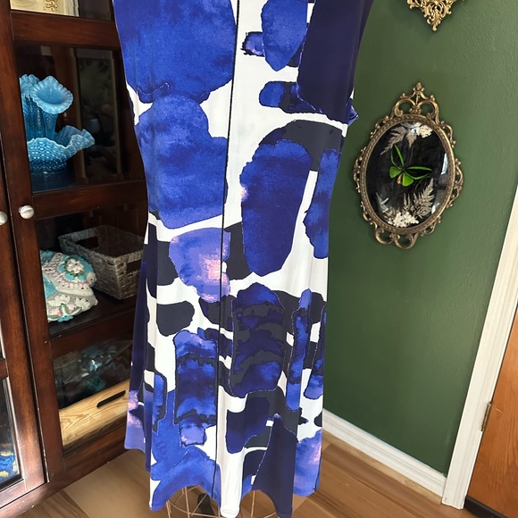 Eva Varro Blue and White Midi Dress - Picture 3 of 6